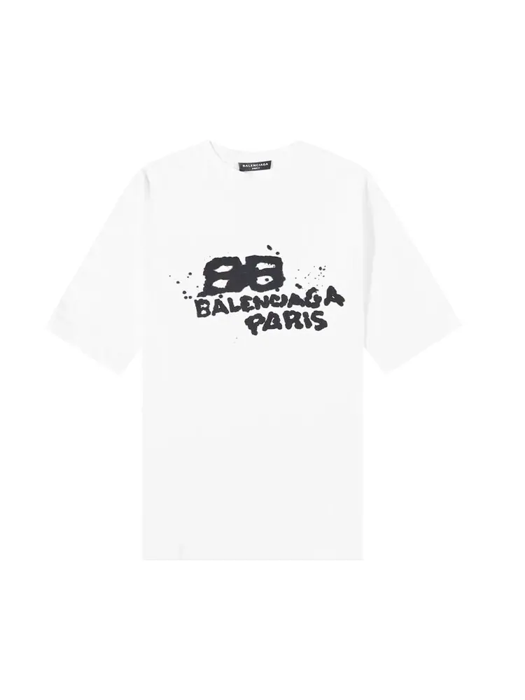Футболка Balenciaga с контрастной надписью