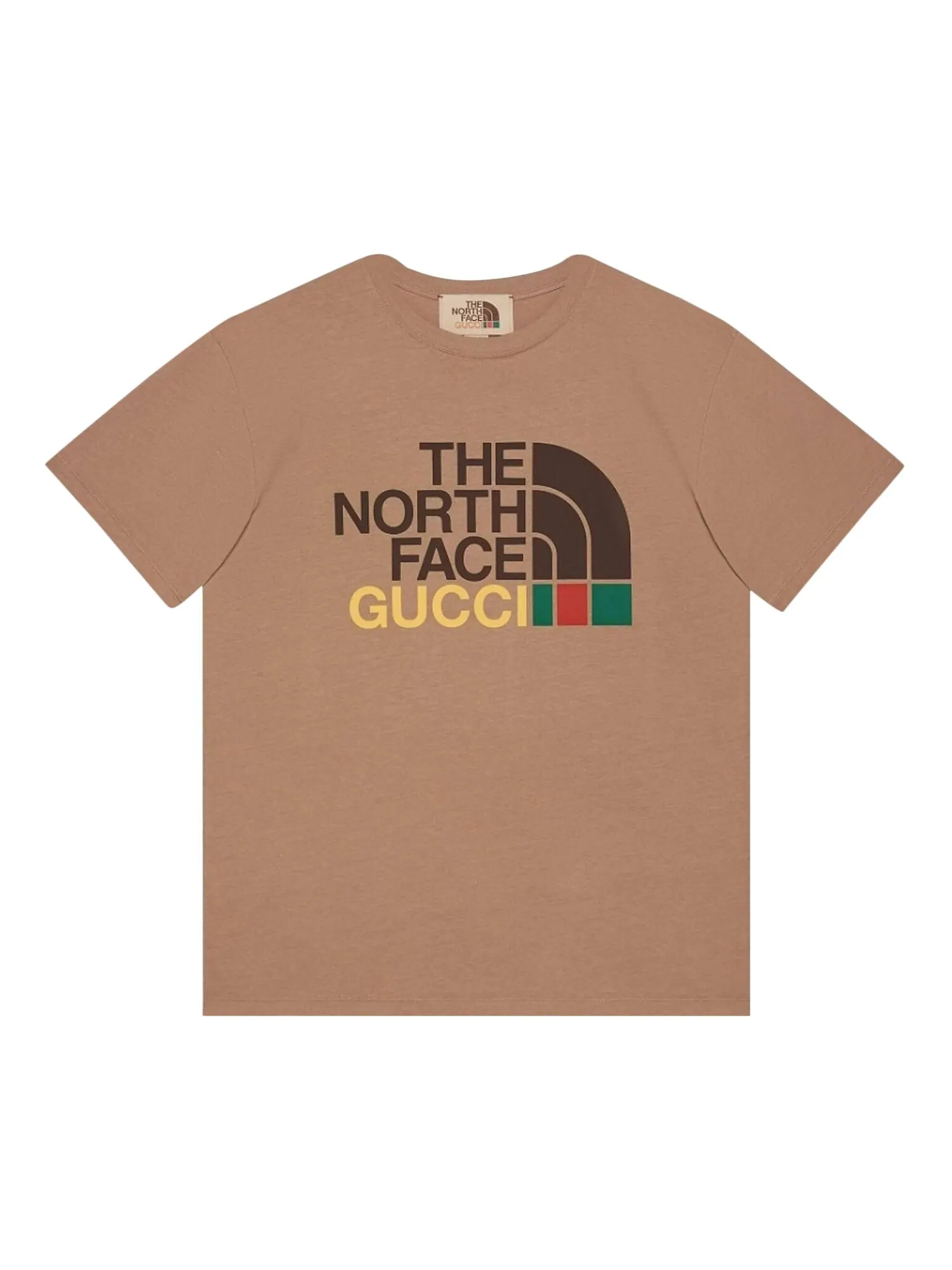 Футболка Gucci x The North Face, винтажный дизайн, верблюжий
