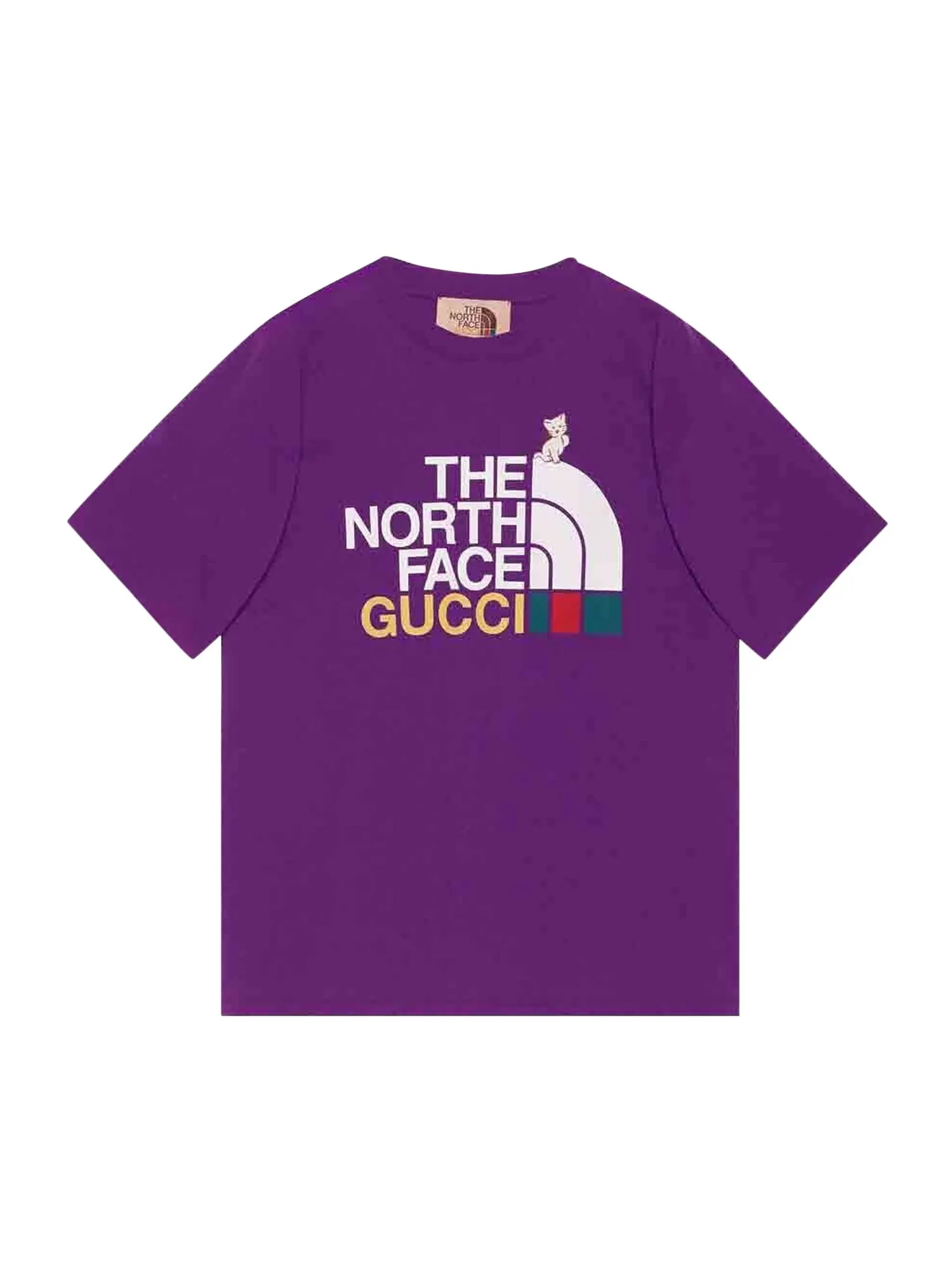 Футболка Gucci x The North Face, Коллекция 2021, принт с котенком