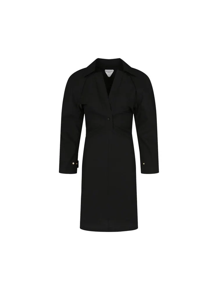 Пальто Bottega Veneta Woven Trench Coat — изображение 1 из 2, черный