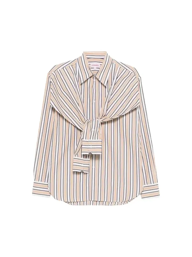 Футболка в полоску Charles Jeffrey Loverboy Hold Me Shirt — бежевый