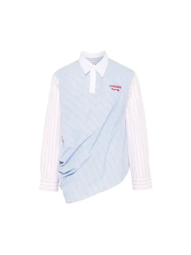 Футболка в полоску Charles Jeffrey Loverboy Topsy Turvy — синий