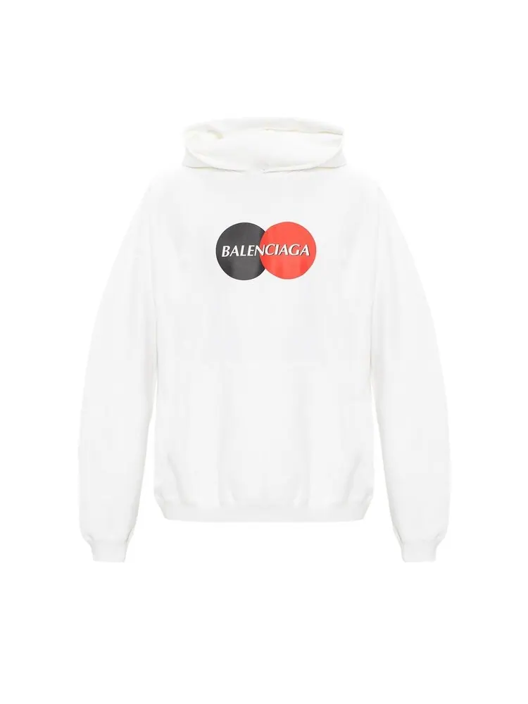 Худи Balenciaga Credit Card Logo Hoodie 'White'