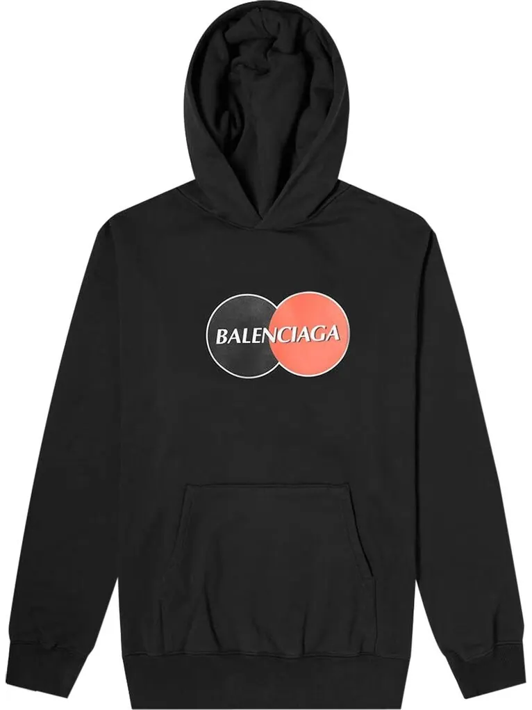 Худи Balenciaga Credit Card Logo Hoodie 'Black'