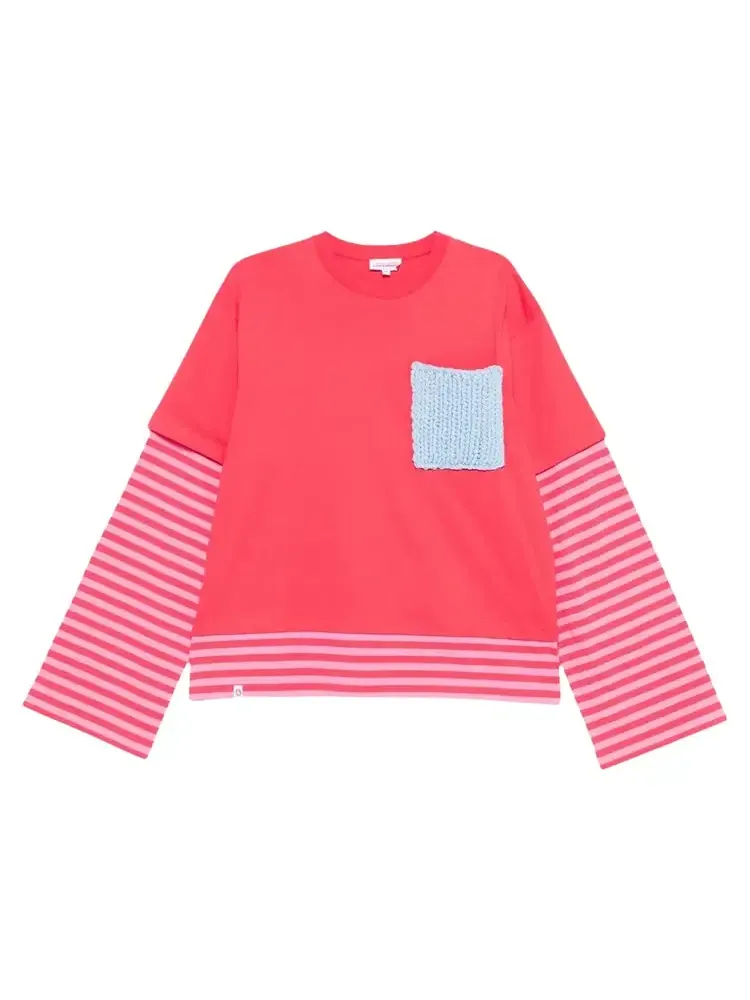 Футболка с длинными рукавами 2-в-1 Charles Jeffrey Loverboy — розовый