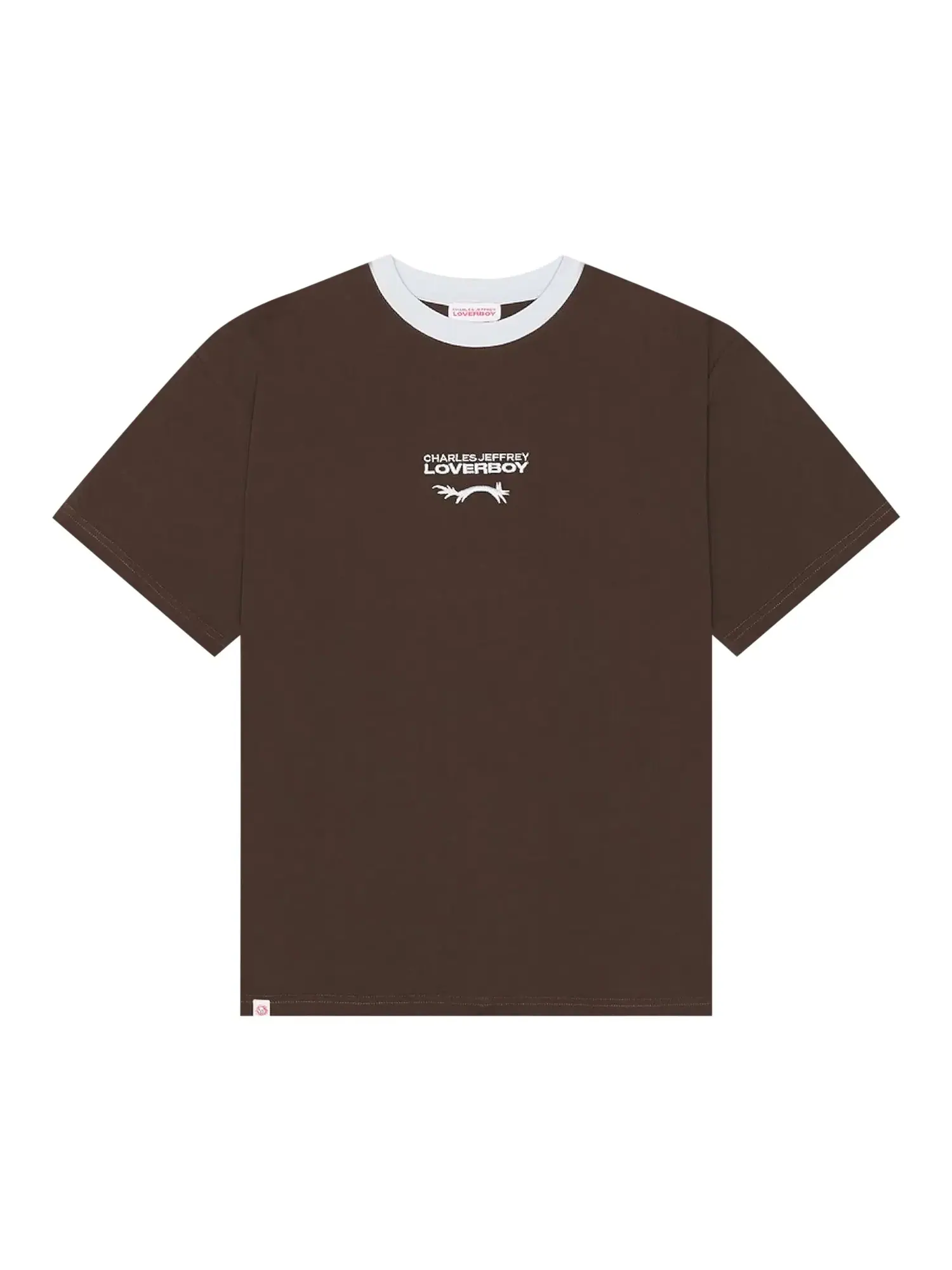 Футболка с логотипом Charles Jeffrey Loverboy — изображение 1 из 1, коричневый/светлый синий