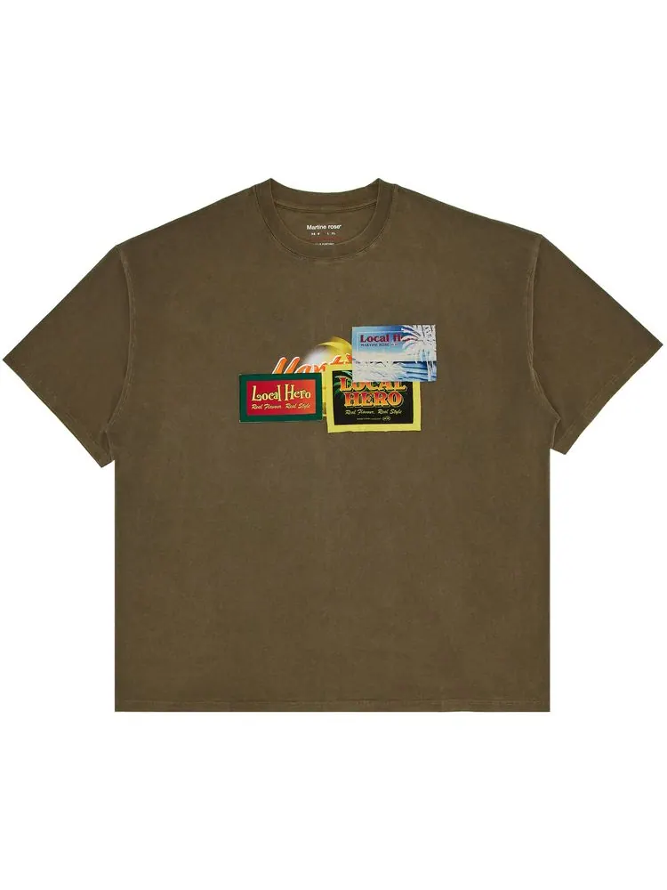 Футболка Martine Rose Short-Sleeve Oversized T-Shirt 'Green/Khaki'