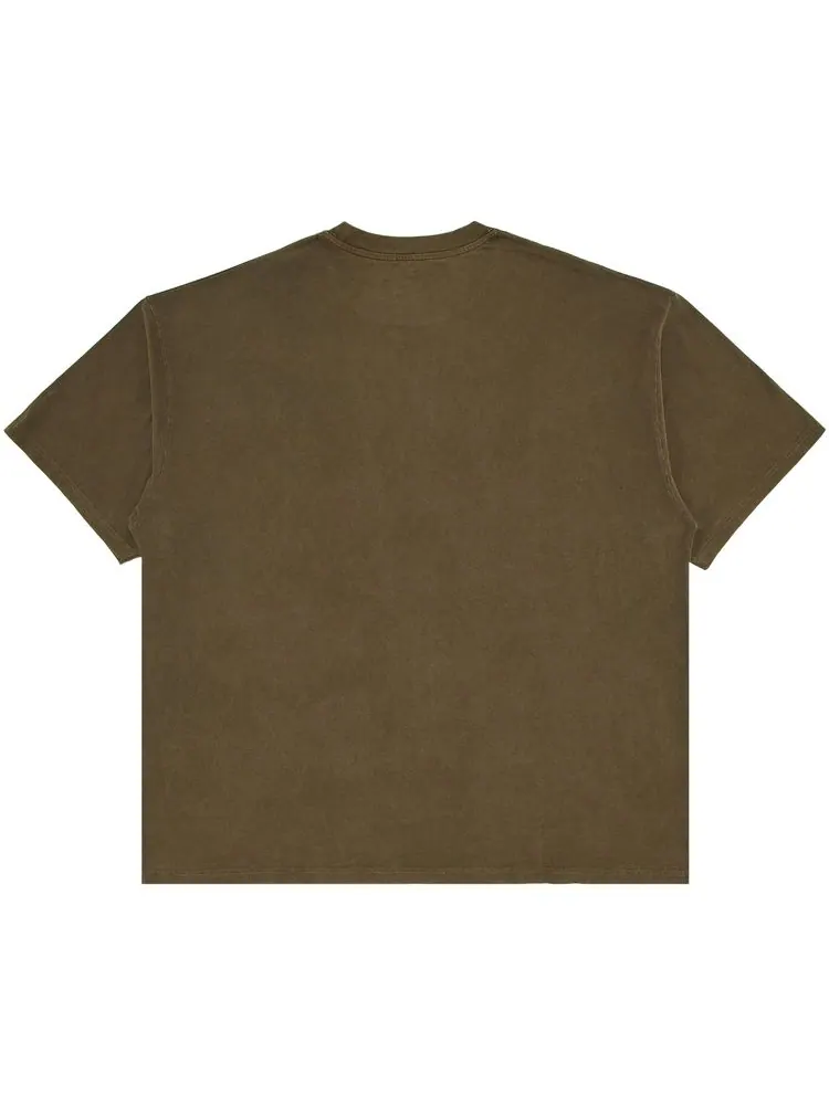 Футболка Martine Rose Short-Sleeve Oversized T-Shirt 'Green/Khaki' — изображение 2 из 3, зеленый/хаки
