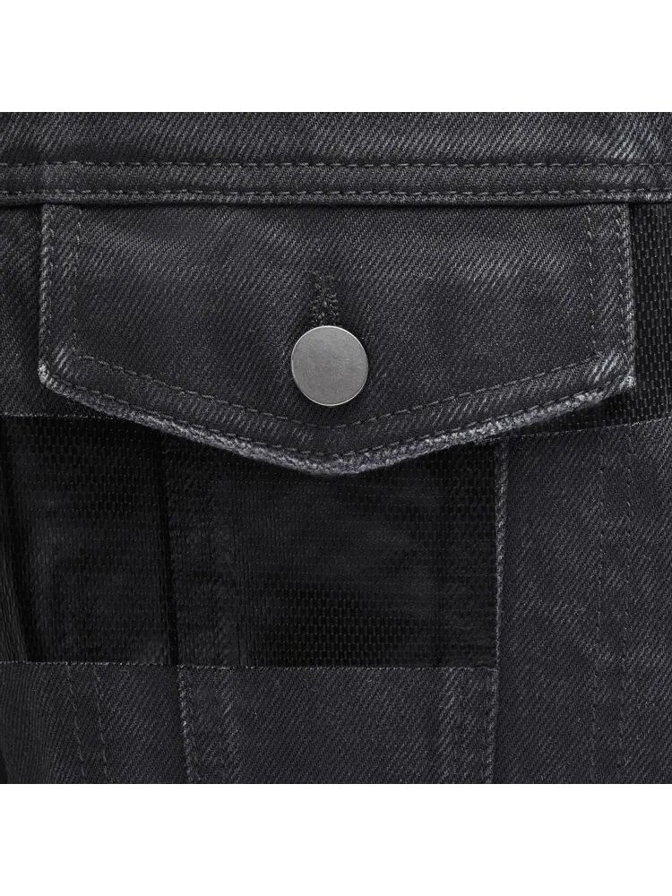 Пуховик MCQ Denim Puffer 'Darkest Black' — изображение 3 из 4, черный