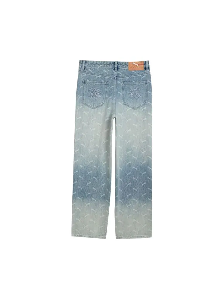 Брюки Puma x A$AP ROCKY Laser Monogram Denim — изображение 2 из 2, джинсовый синий