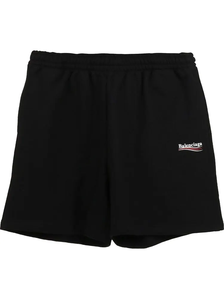 Шорты Balenciaga Political Campaign Shorts Black/White — изображение 1 из 1, черный