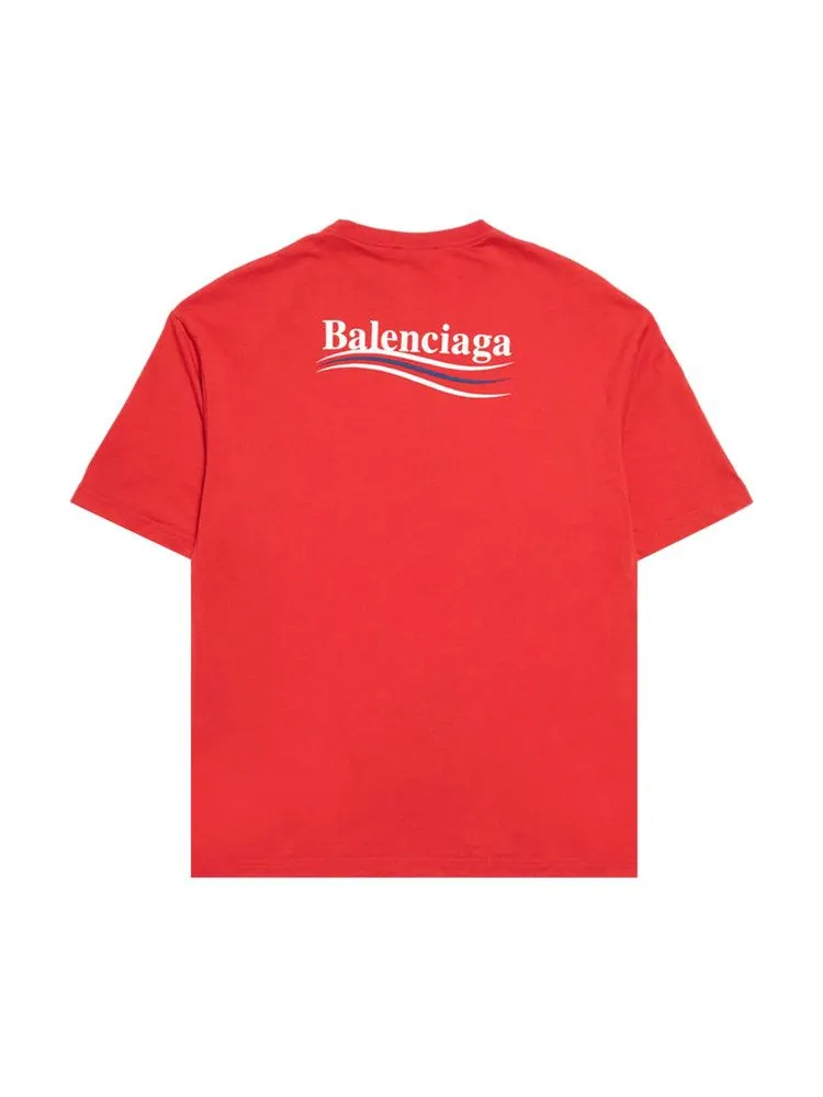 Футболка Balenciaga Political Campaign T-Shirt — изображение 2 из 2, красный