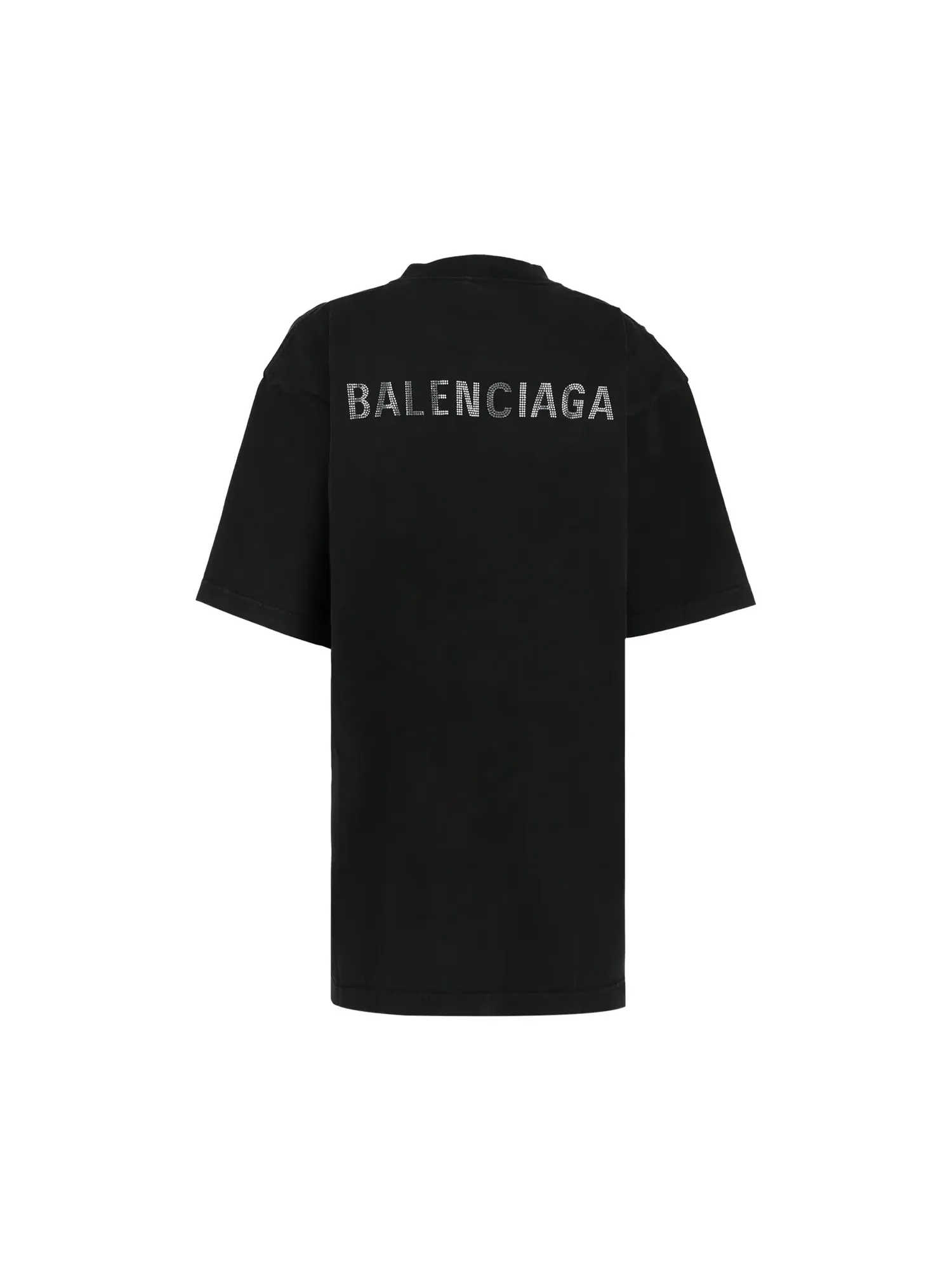 Футболка Balenciaga Medium Fit с логотипом — изображение 2 из 3, черный/серебристый