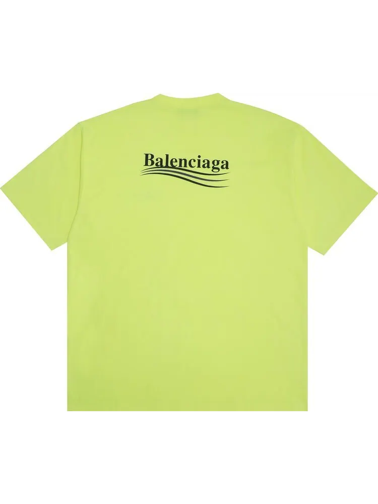 Футболка Balenciaga Oversized с логотипом — изображение 2 из 3, желтый
