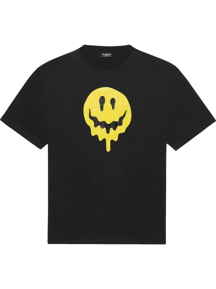 Футболка Balenciaga Smiley свободного кроя