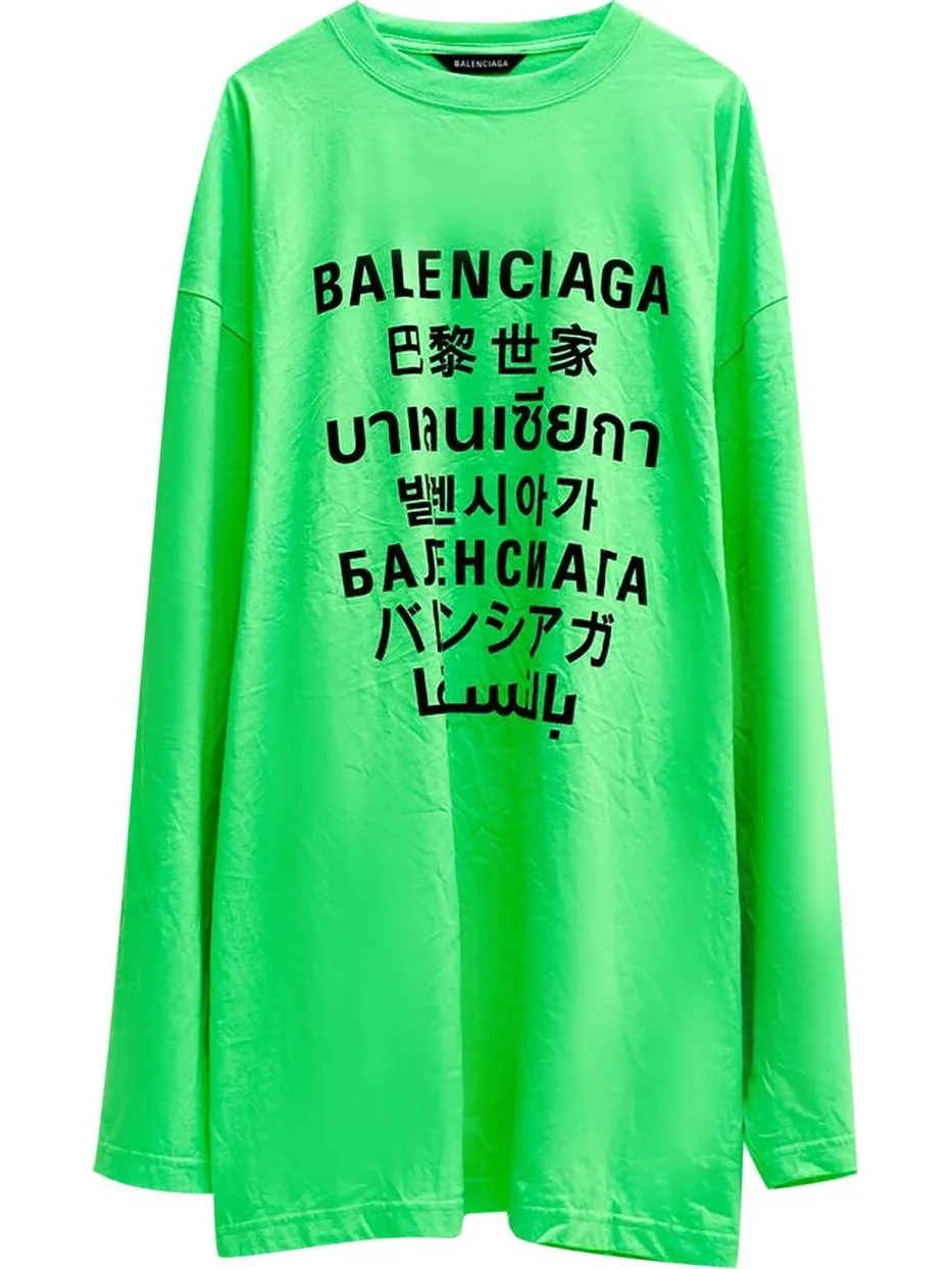 Лонгслив Balenciaga Languages с принтом