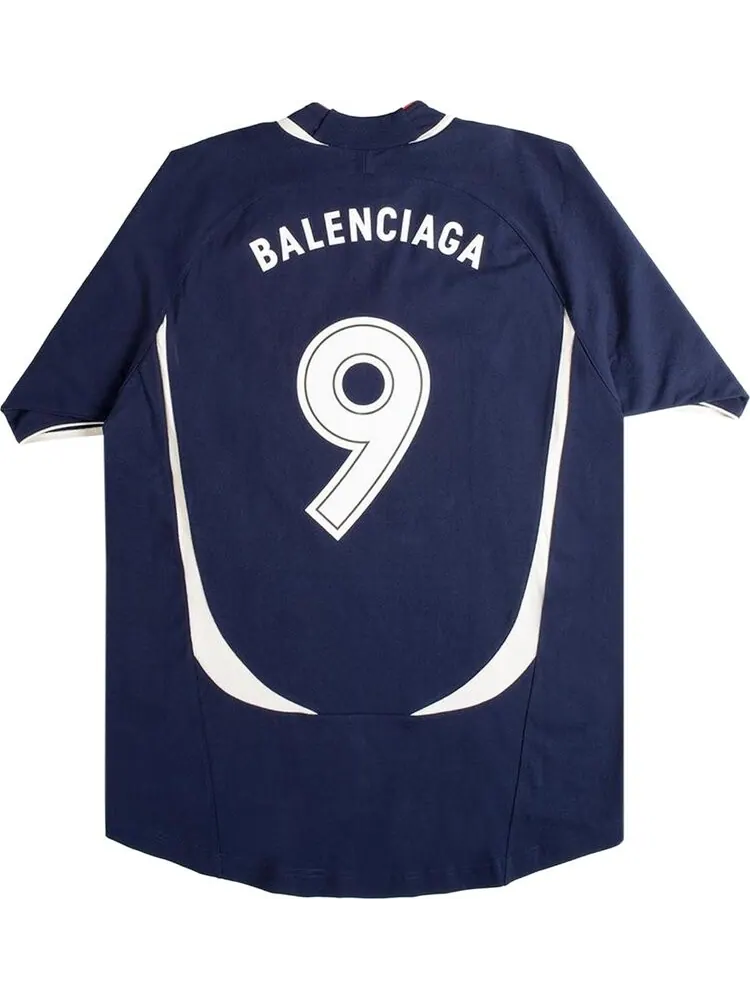 Футболка Balenciaga Soccer с номером — изображение 2 из 2, синий/белый
