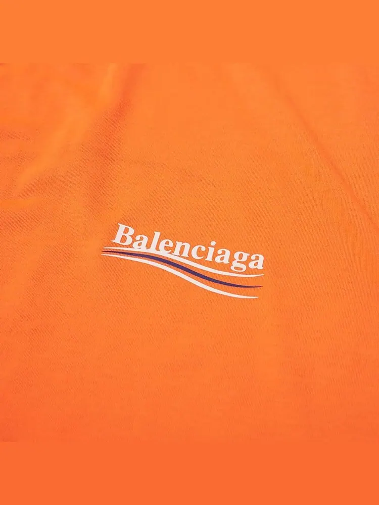 Футболка Balenciaga с логотипом — изображение 2 из 2, оранжевый