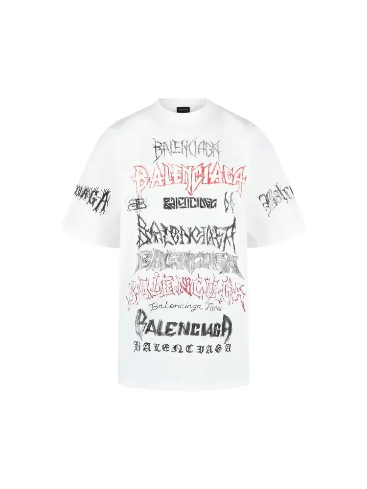 Футболка Balenciaga DIY Metal 'Белый/Черный/Красный'