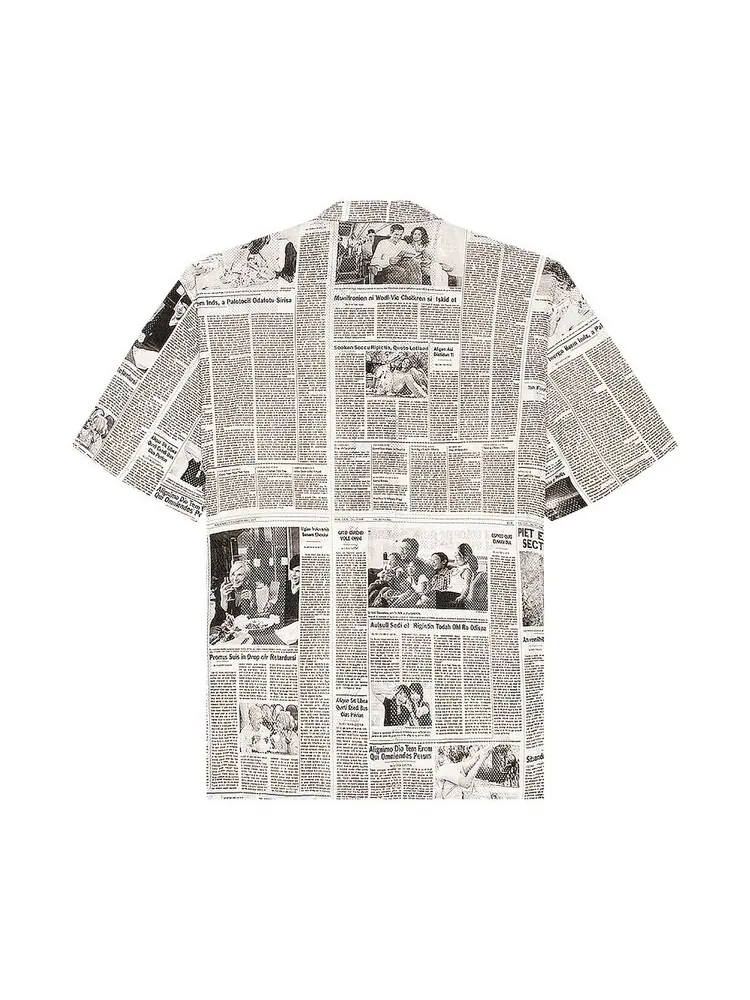 Рубашка Balenciaga Sports Shirt 'White/Black' — изображение 2 из 2, белый