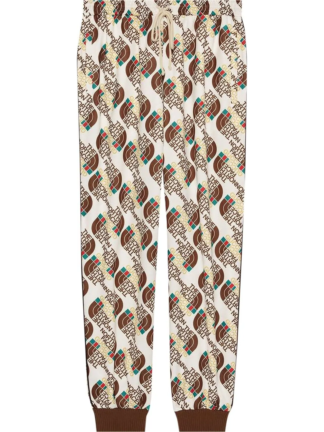 Брюки The North Face x Gucci Web Print Technical Jersey Jogging Pants — изображение 1 из 1, слоновая кость