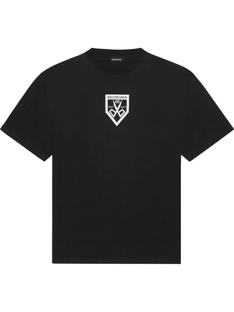 Футболка Balenciaga Scissors Flatground из натурального хлопка