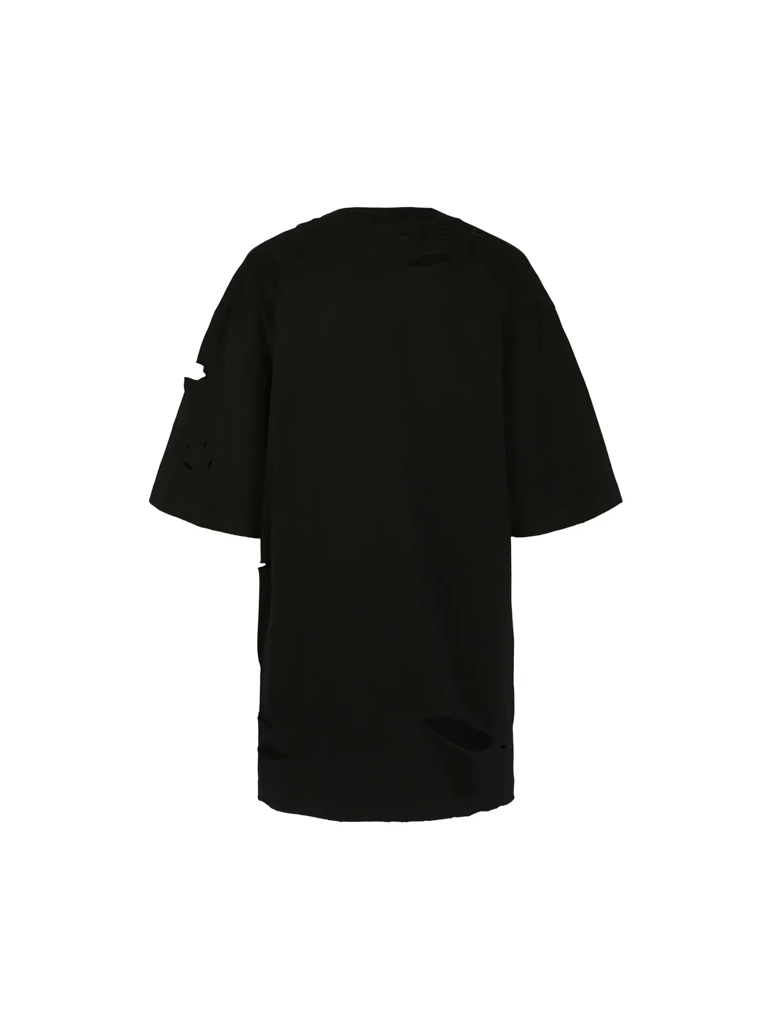 Футболка Balenciaga Caps Destroyed Boxy Fit — изображение 2 из 3, черный