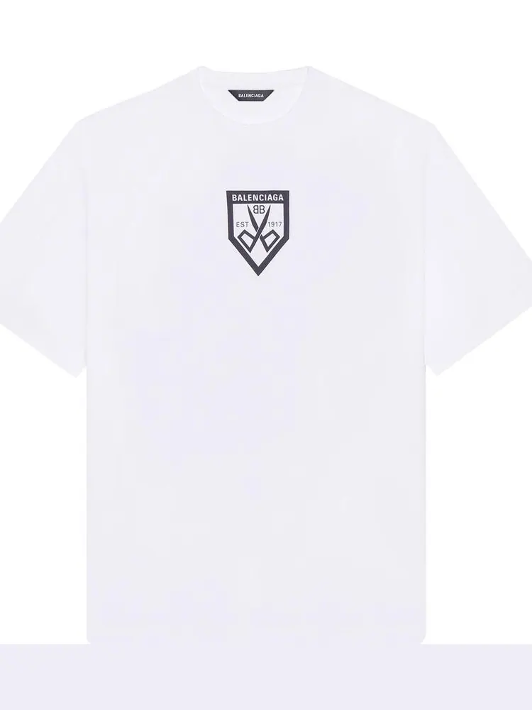 Футболка Balenciaga Scissors Flatground из натурального хлопка