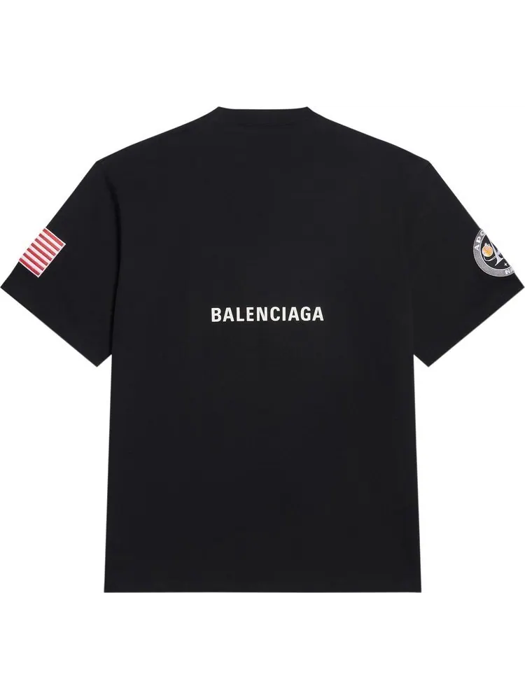 Футболка Balenciaga Boxy с космическим принтом черный — изображение 2 из 2