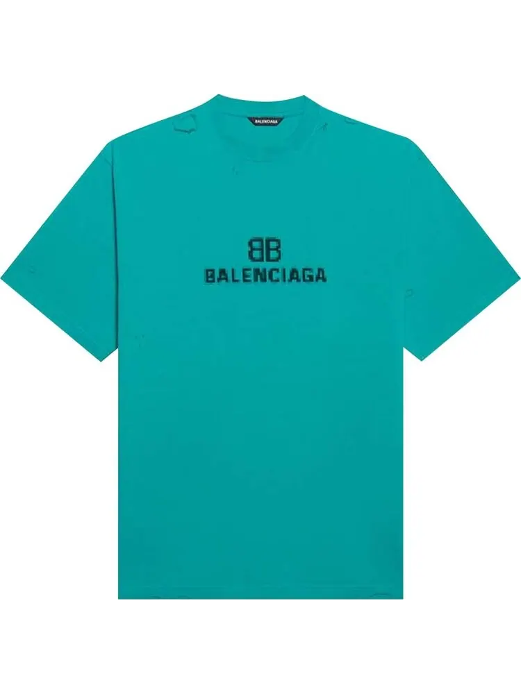 Футболка Balenciaga BB Pixel Boxy с логотипом