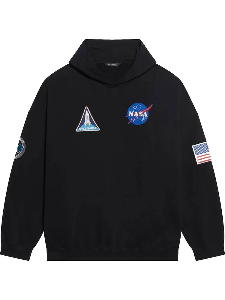 Худи Balenciaga Boxy Hoodie 'Black/White'