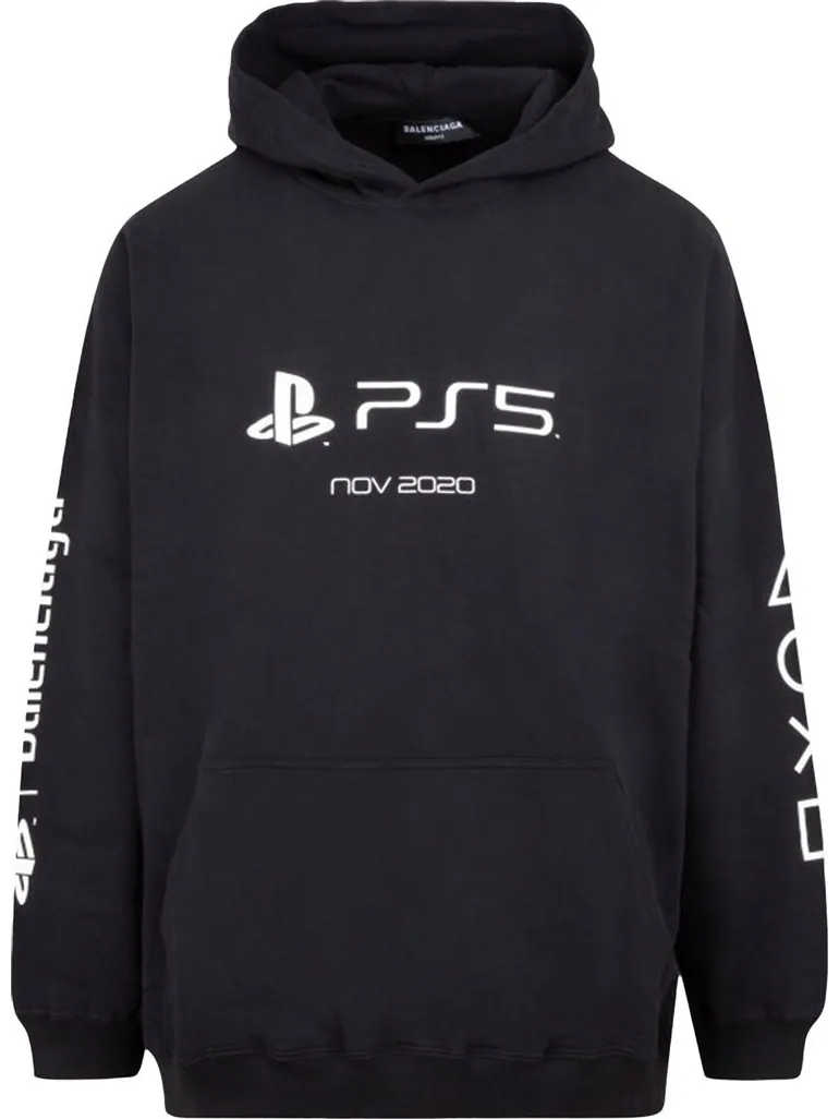 Худи Balenciaga Playstation Boxy Hoodie 'Black'
