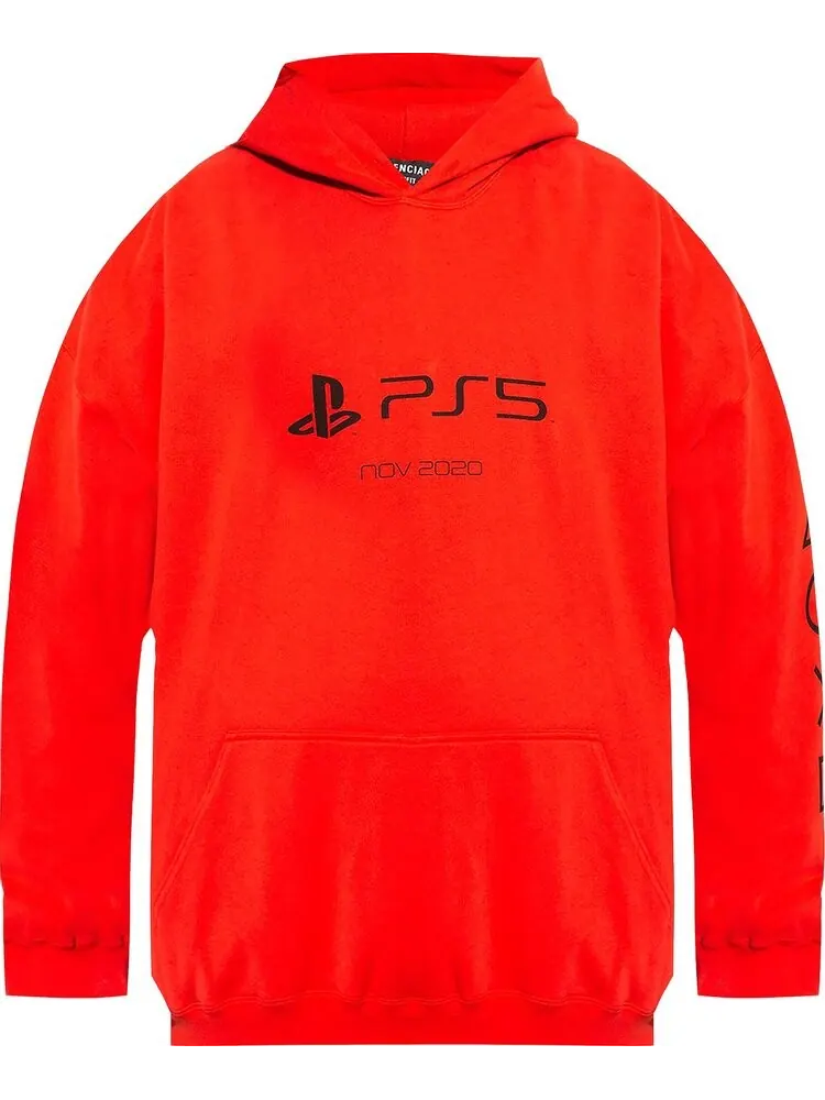 Худи Balenciaga Playstation Boxy Hoodie 'Vermillon/Black'