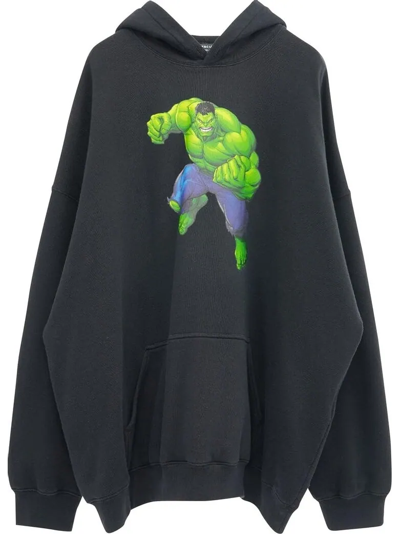 Худи Balenciaga Boxy Hoodie 'Black'