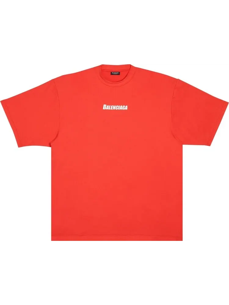 Футболка Balenciaga Technical Mesh Swim свободного кроя хлопковая