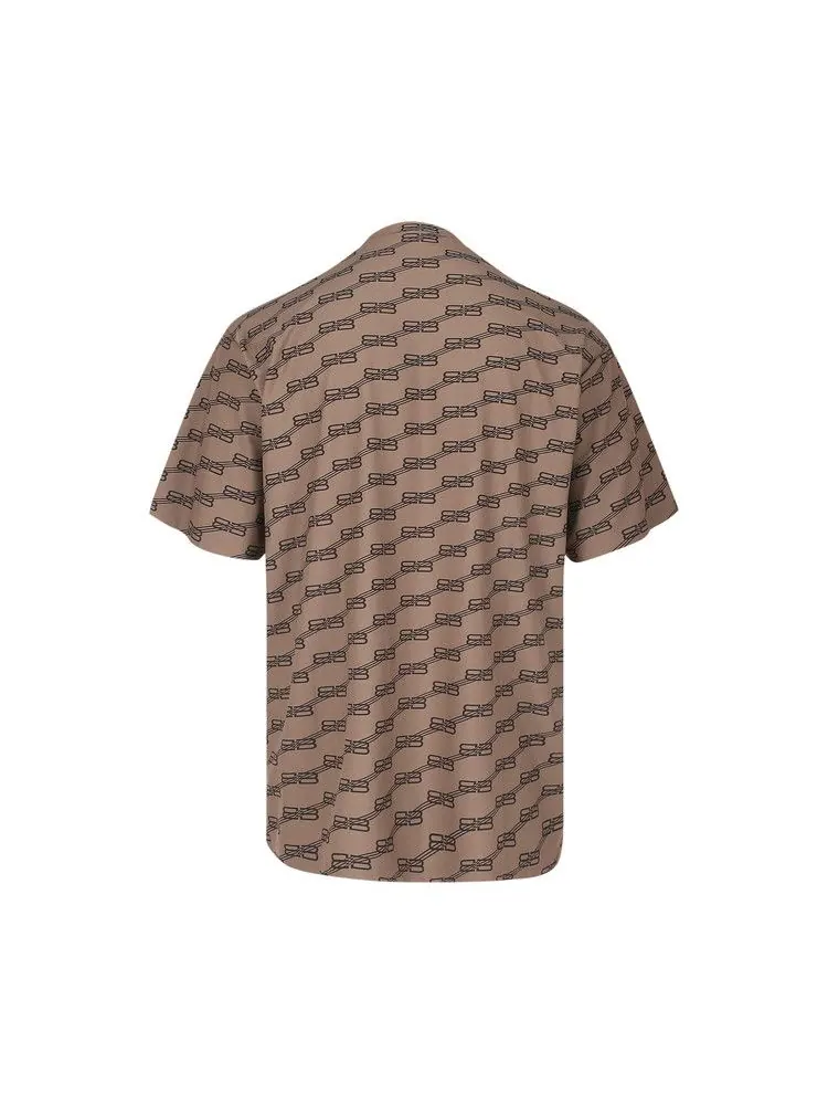 Футболка Balenciaga Monogram Swim T-Shirt — изображение 2 из 3, бежевый