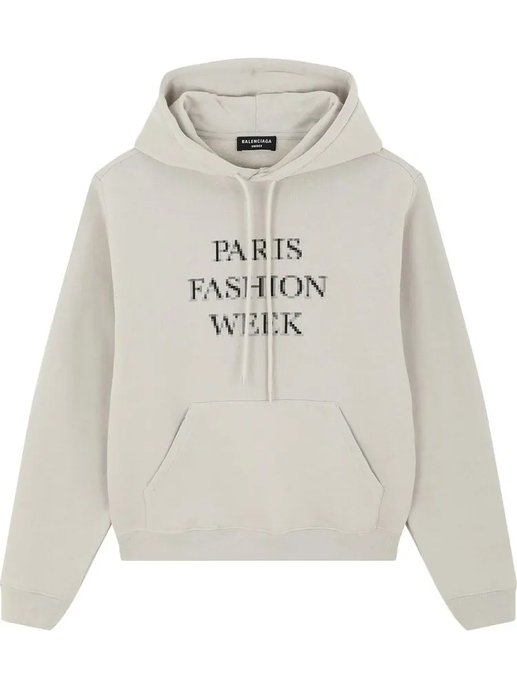 Худи Balenciaga Paris Fashion Week Cropped Hoodie 'Cement Grey/Black'