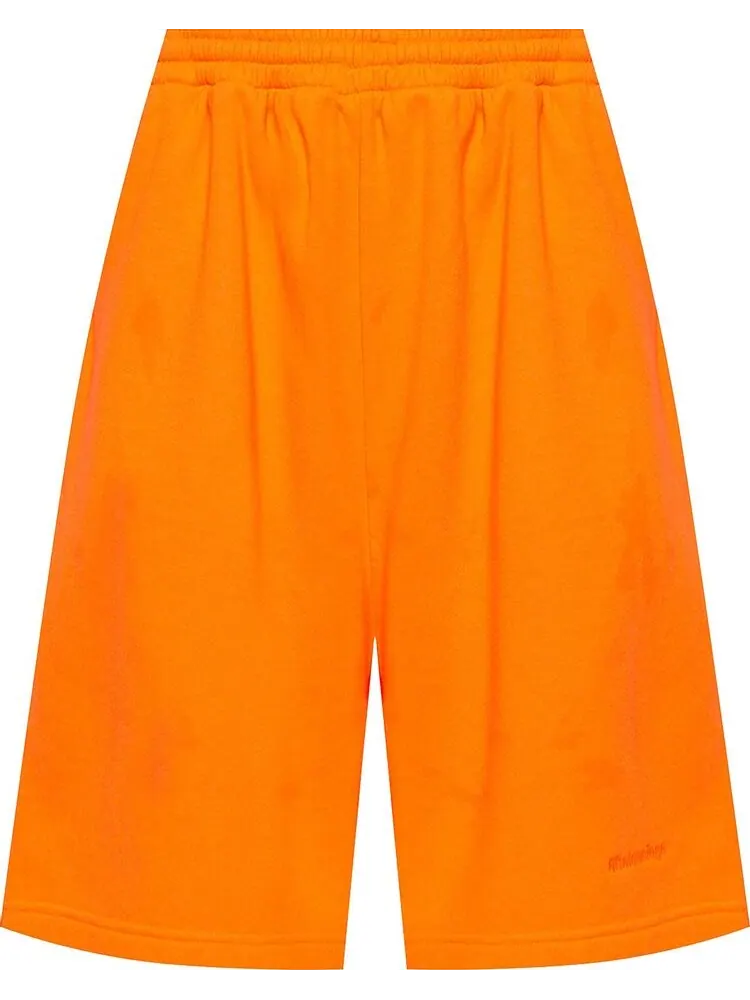 Шорты Balenciaga Logo Sweat Shorts 'Fluo Orange' — изображение 1 из 1, оранжевый