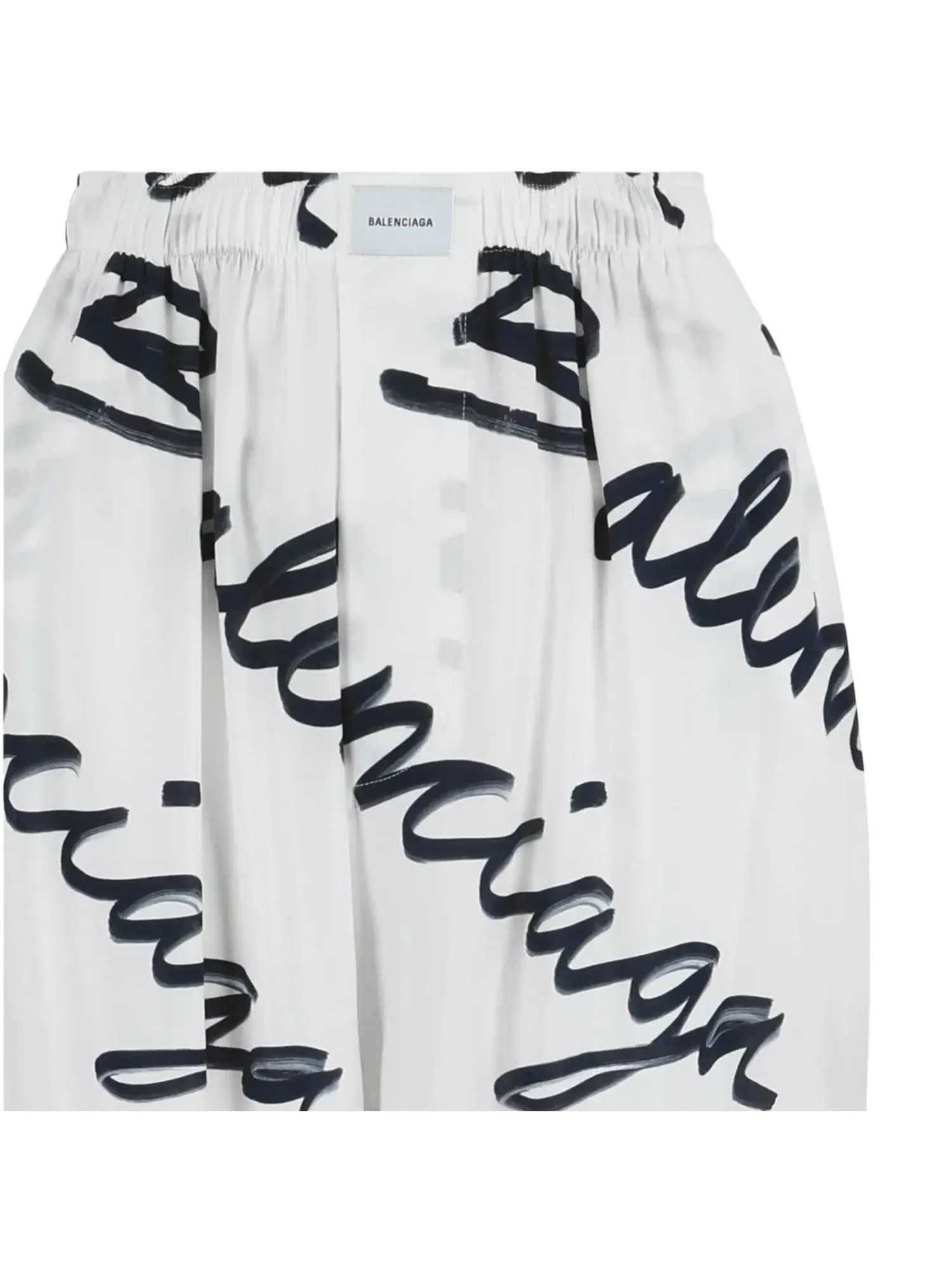 Пижамные штаны Balenciaga Scribble — изображение 3 из 3, белый/темно-синий