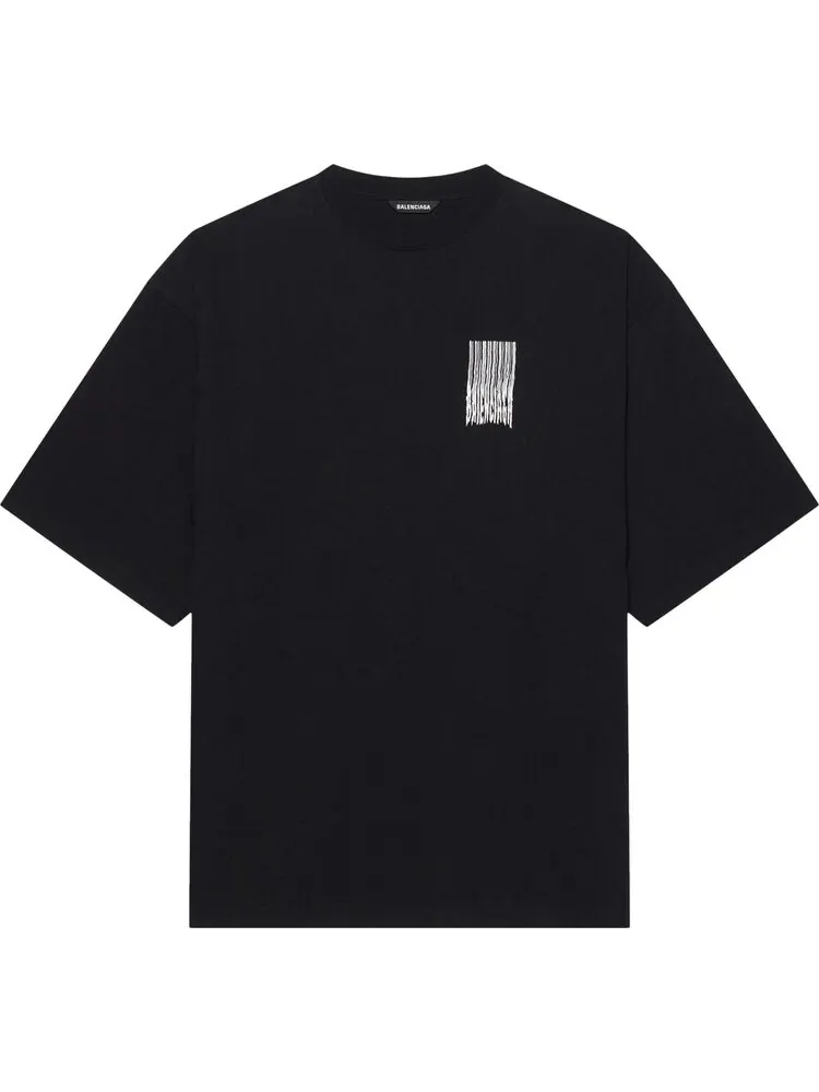 Футболка Balenciaga Barcode Wide Fit с принтом