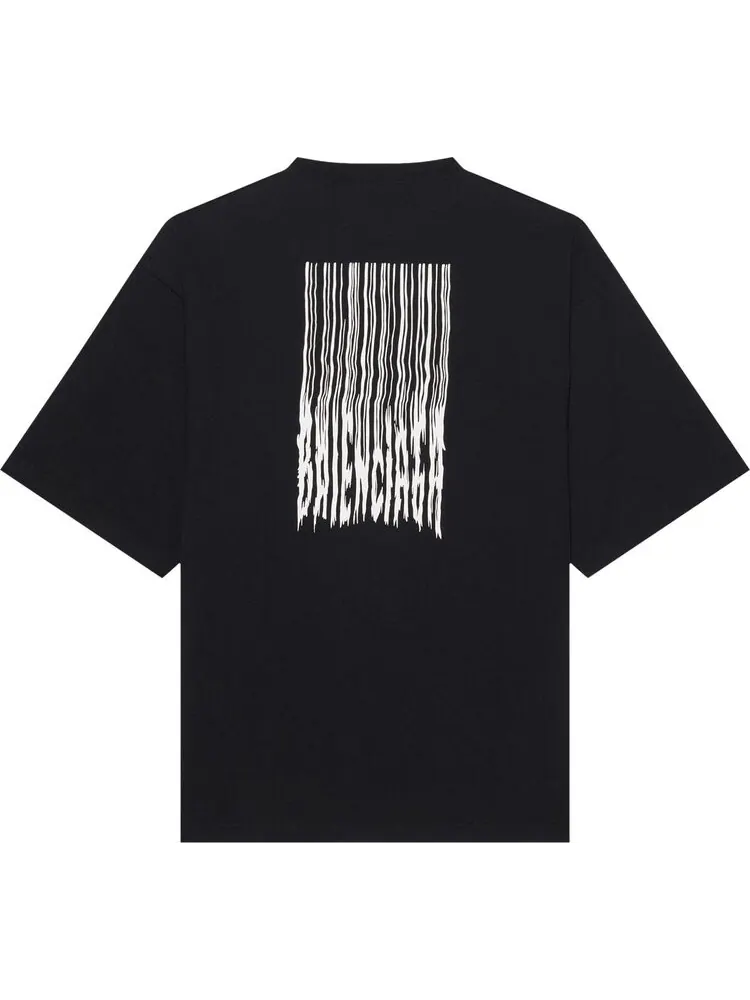 Футболка Balenciaga Barcode Wide Fit с принтом — изображение 2 из 2, черный