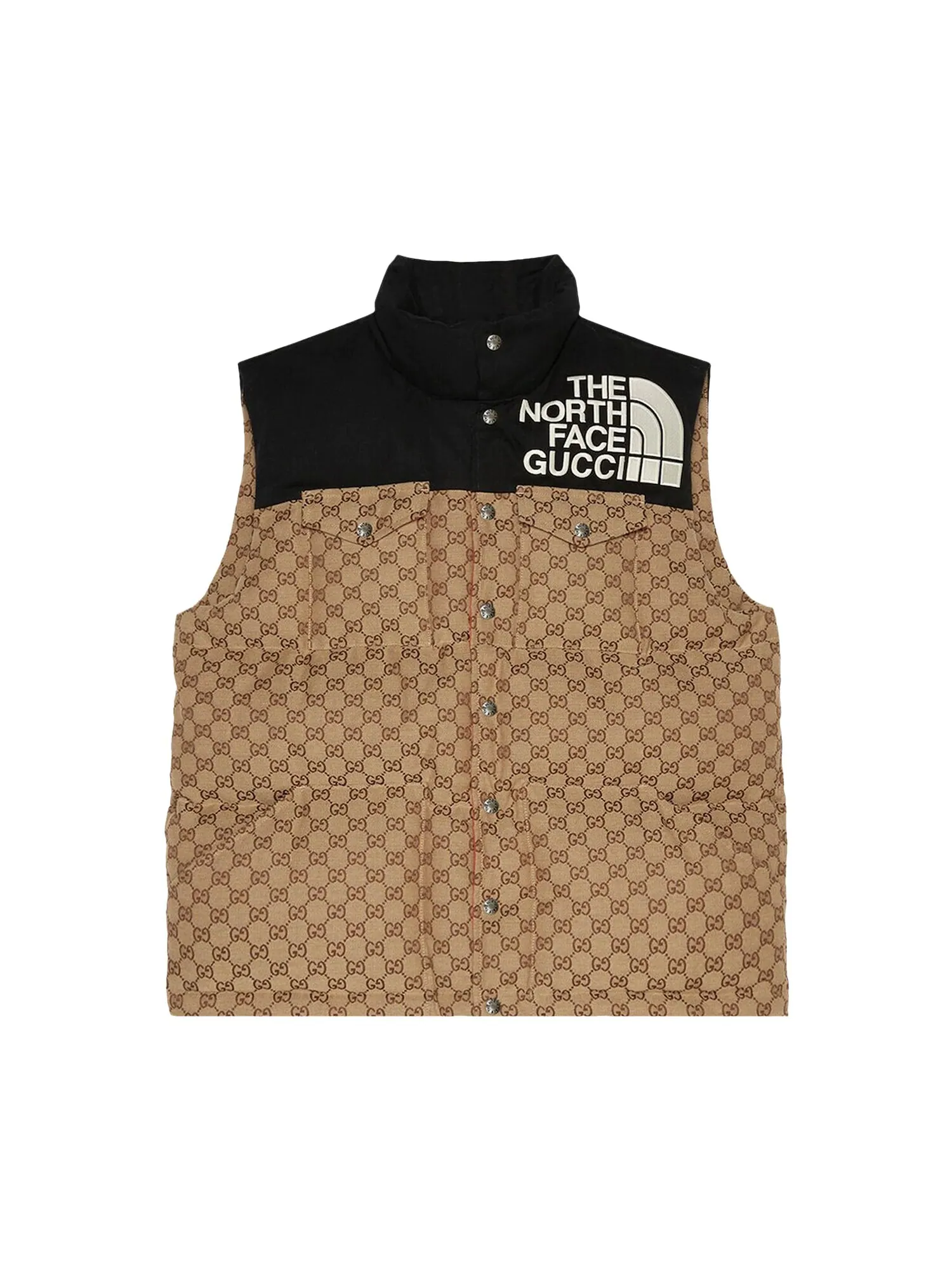 Утепленный жилет Gucci x The North Face GG, коллаборация