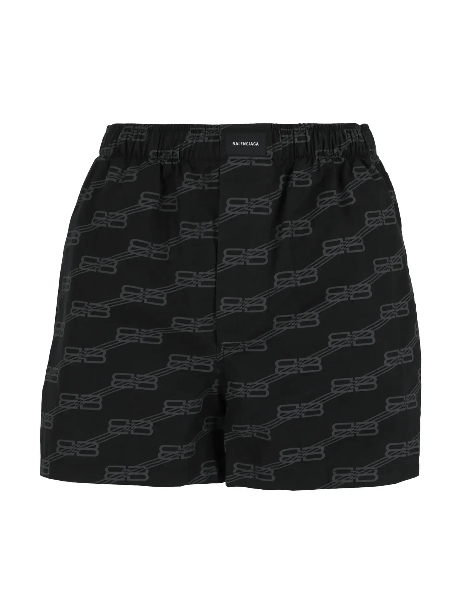 Пижамные шорты Balenciaga BB Logo Monogram — изображение 1 из 3, черный/серый
