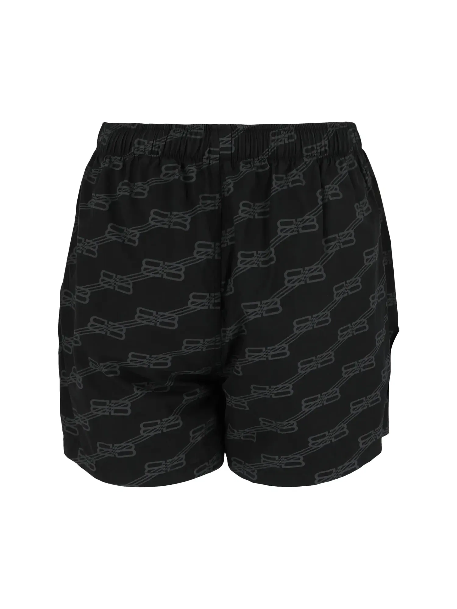 Пижамные шорты Balenciaga BB Logo Monogram — изображение 2 из 3, черный/серый