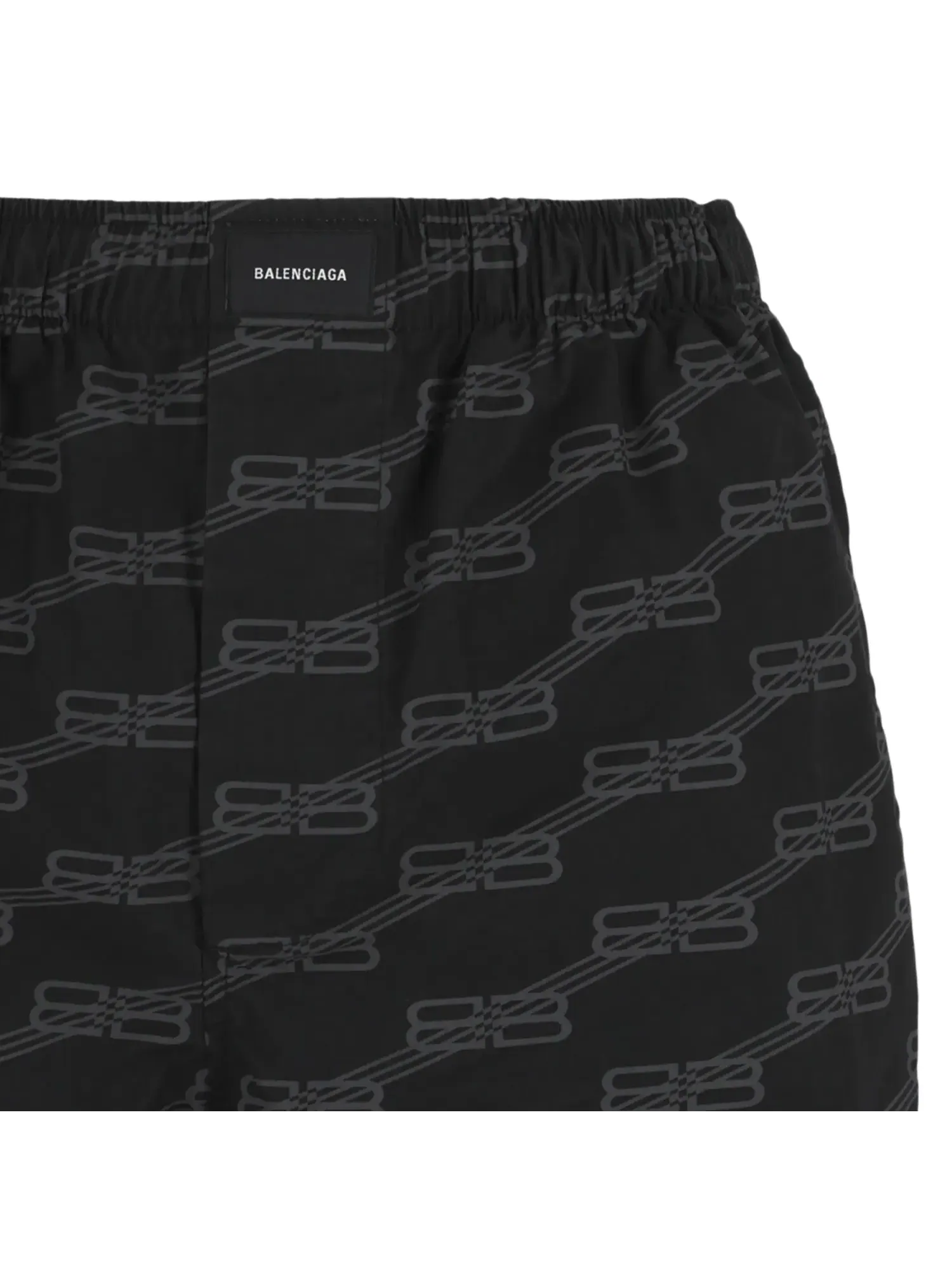 Пижамные шорты Balenciaga BB Logo Monogram — изображение 3 из 3, черный/серый