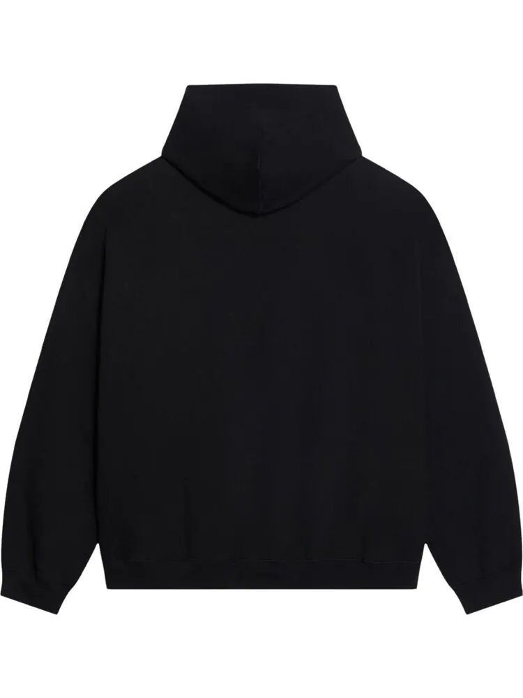 Худи Balenciaga Wide Fit Hoodie 'Black/Red' — изображение 2 из 2, черный
