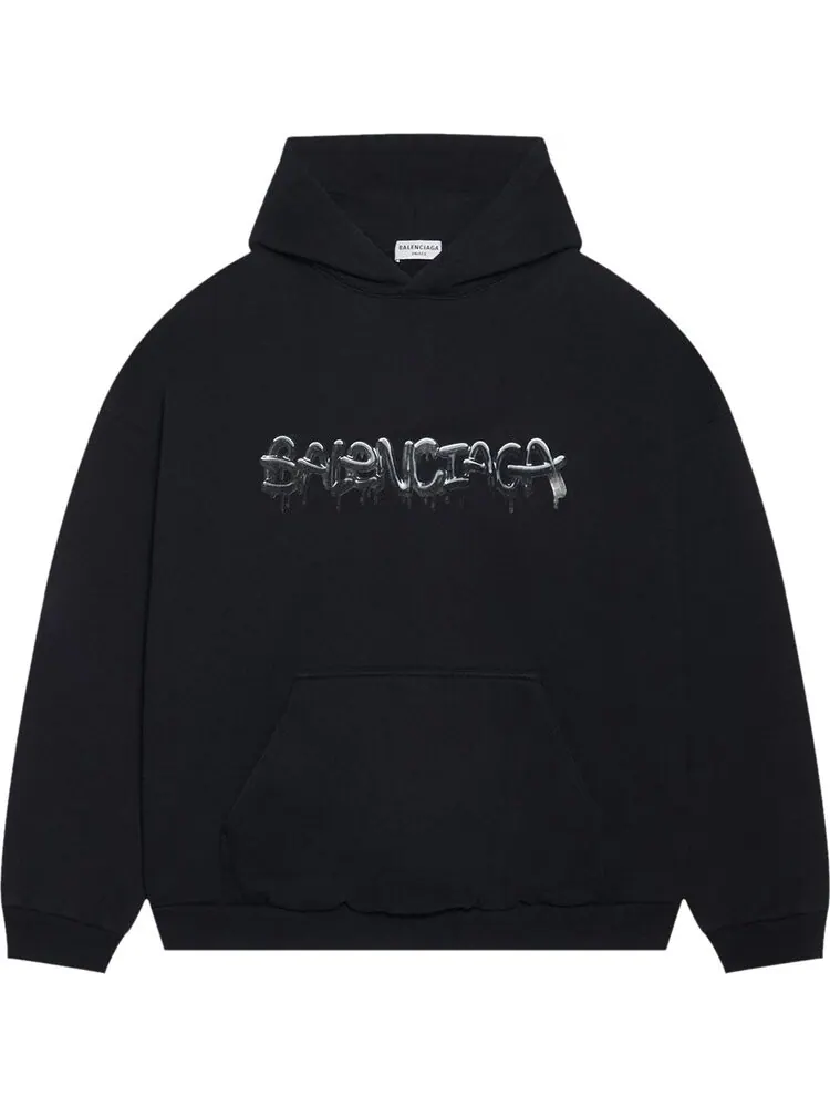 Худи Balenciaga Wide Fit Hoodie 'Black'