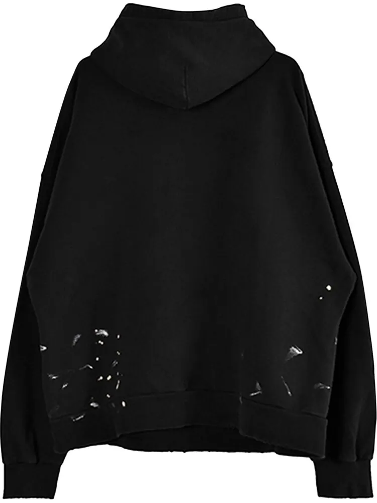 Худи Balenciaga Wide Fit Hoodie 'Washed Black' — изображение 2 из 2, черный