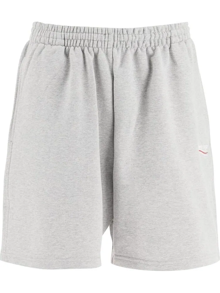 Шорты Balenciaga Sweat Shorts 'Heather Grey/White/Red' — изображение 1 из 1, серый