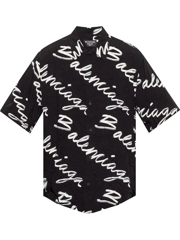 Рубашка Balenciaga Minimal Shirt 'Black/White'